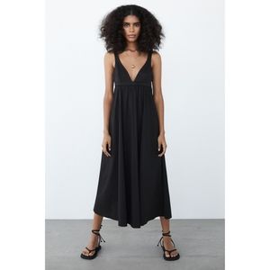 Zara voluminous poplin dress